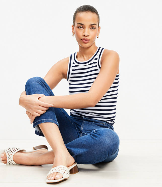 Stripe Perfect Ribbed Tank Top