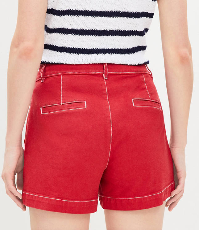 Palmer Denim Shorts in Tango Red image number 2