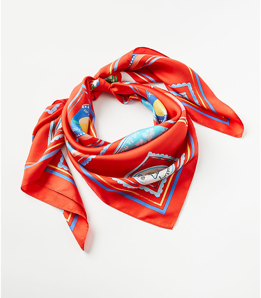 Can Print Silk Square Scarf