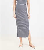 Petite Stripe Ribbed Column Skirt carousel Product Image 2