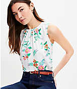 Floral Sleeveless Bubble Hem Top carousel Product Image 1