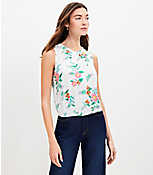 Floral Sleeveless Bubble Hem Top carousel Product Image 2