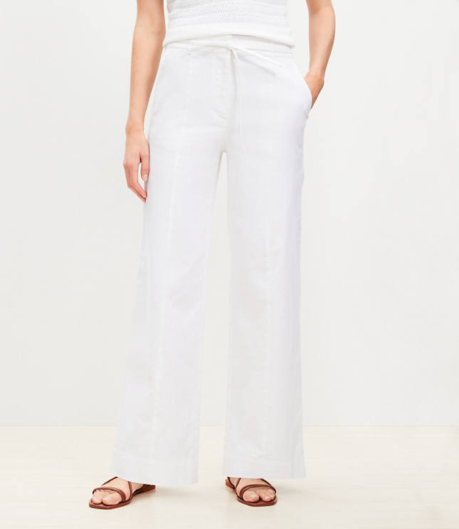 Cotton Linen Straight Pants