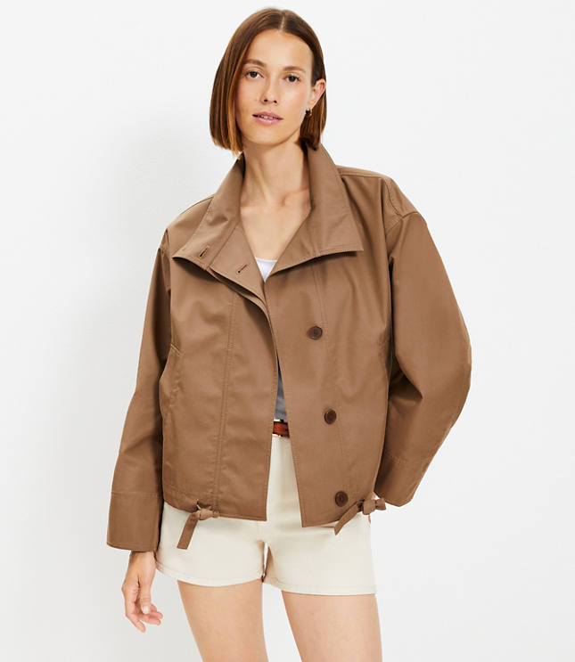 Petite Quilted Field Jacket - Perfect Camel