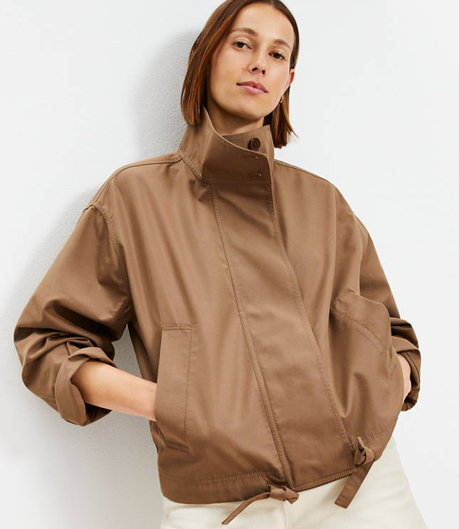 Petite Quilted Field Jacket - Perfect Camel