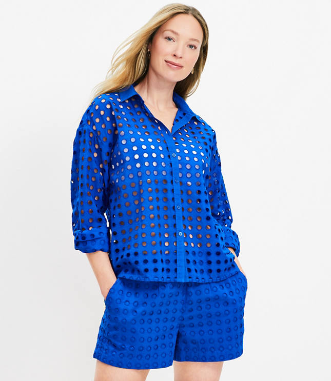 LOFT Beach Eyelet Shirt