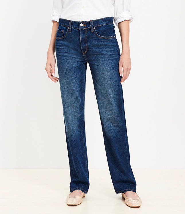 Slouchy Boyfriend Jeans in Vintage Dark Wash