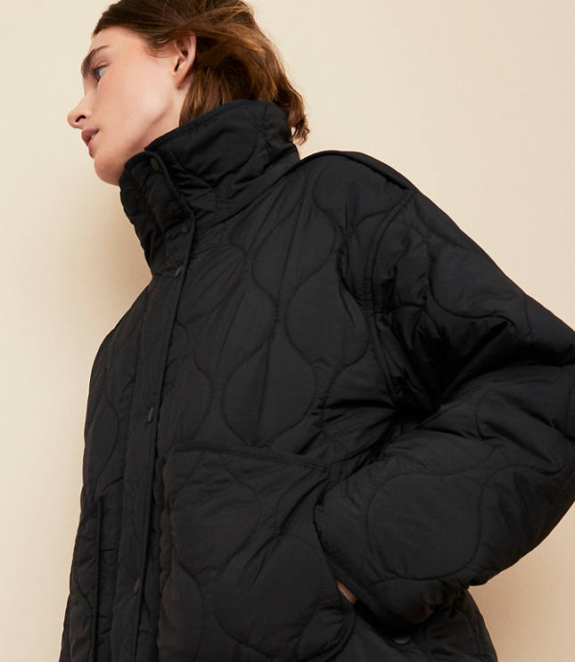 Petite Quilted Field Jacket - Perfect Camel