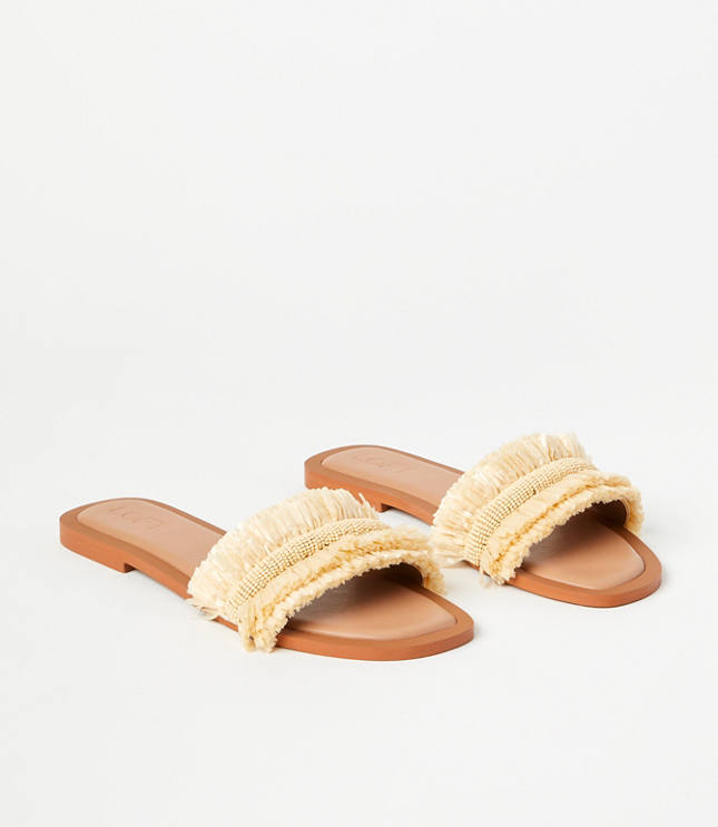 Beaded Raffia Sandals