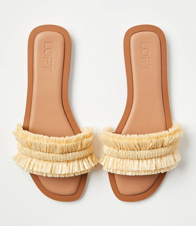 Beaded Raffia Sandals