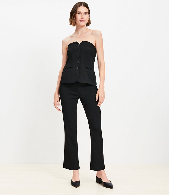 Tuxedo Strapless Jumpsuit - Black