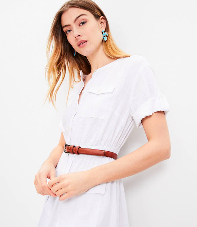 Petite Utility Midi Pocket Dress