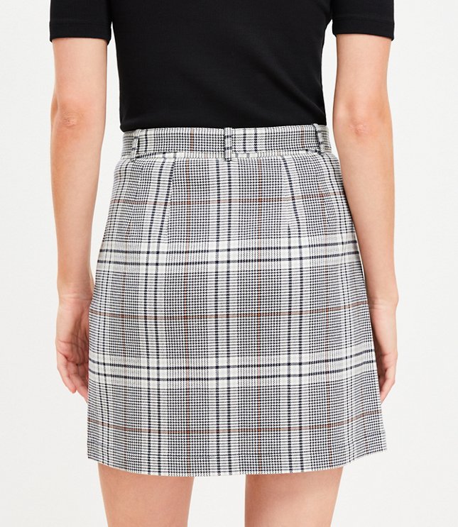Plaid Belted Mini Skirt