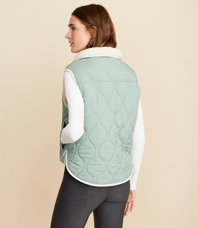 Lou & Grey Reversible Quilted Pocket Vest