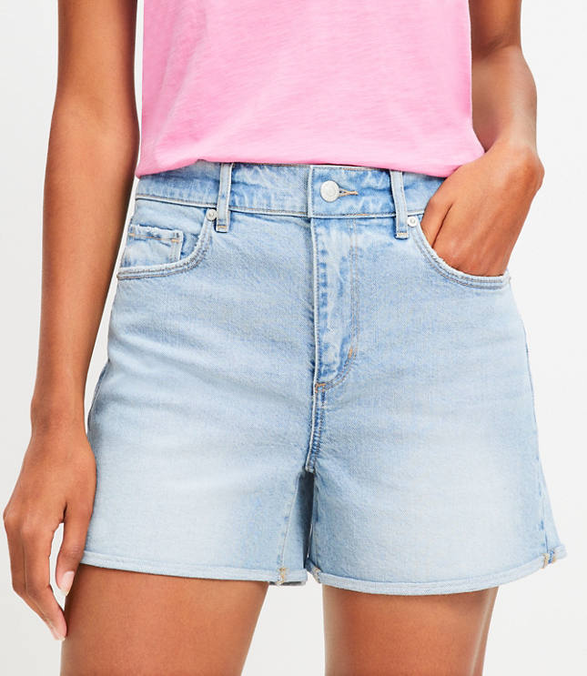 Petite Pleated Shorts in Ribbon Linen Blend