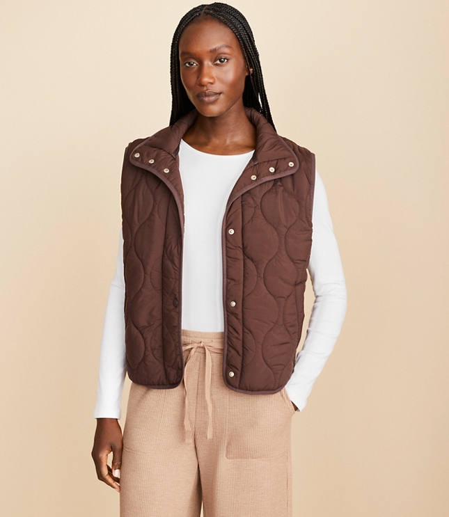 Lou & Grey Quilted Pocket Vest