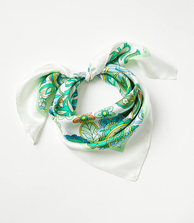 Paisley Square Silk Scarf