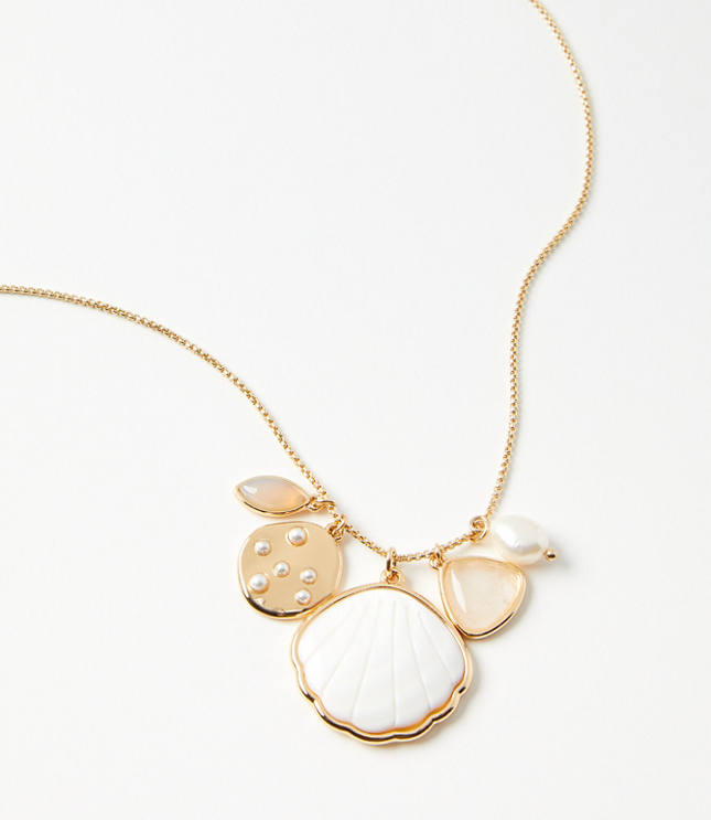 Pearlized Delicate Charm Necklace