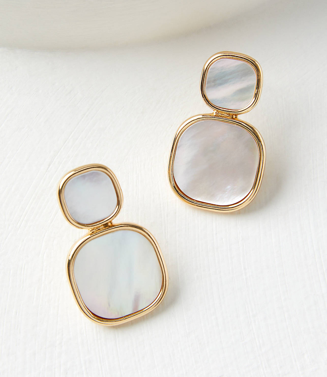 Rounded Square Drop Earrings