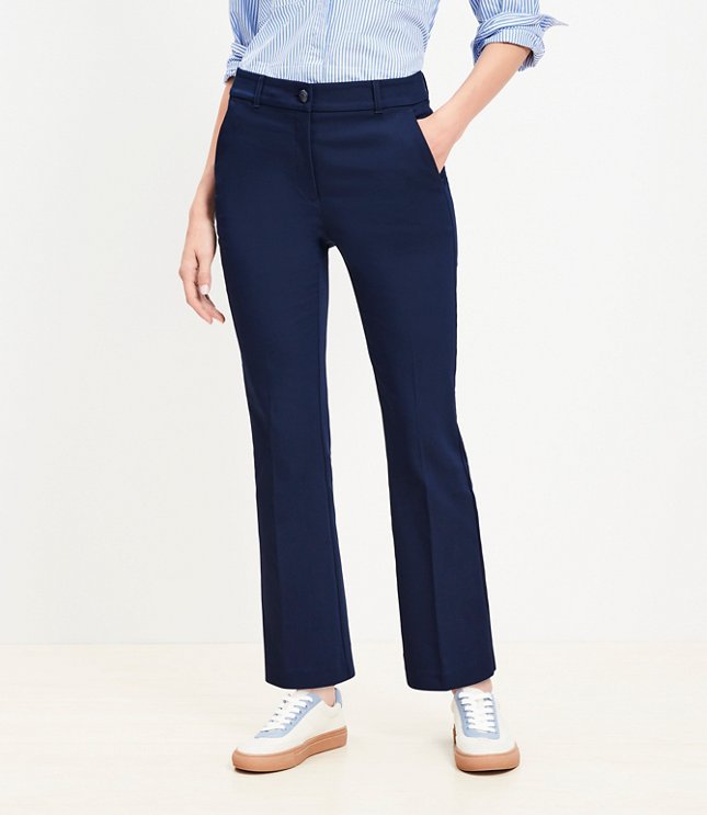 Petite Sutton Ankle Flare Pants Texture