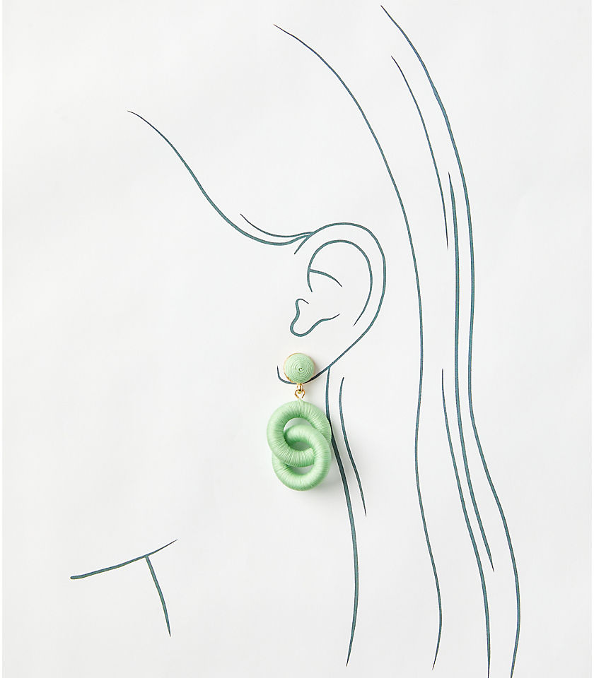 Fabric Link Drop Earrings