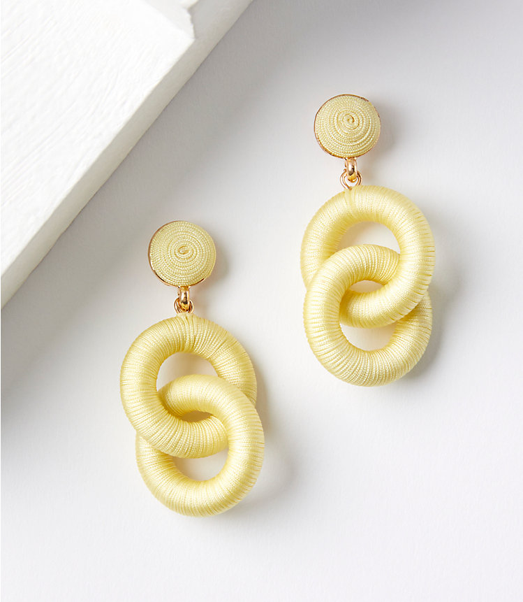 Fabric Link Drop Earrings image number null