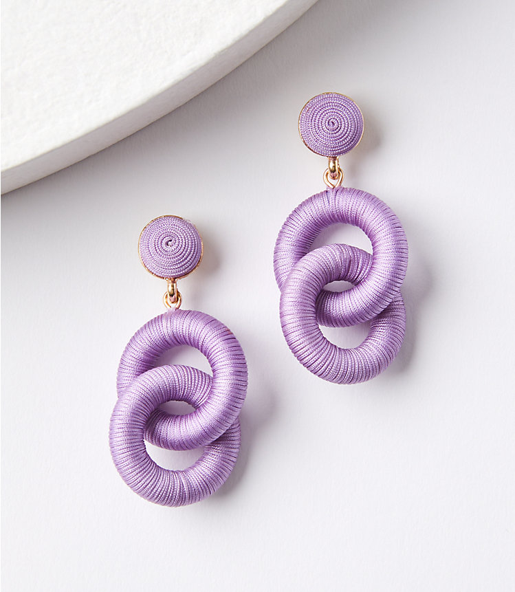Fabric Link Drop Earrings image number null