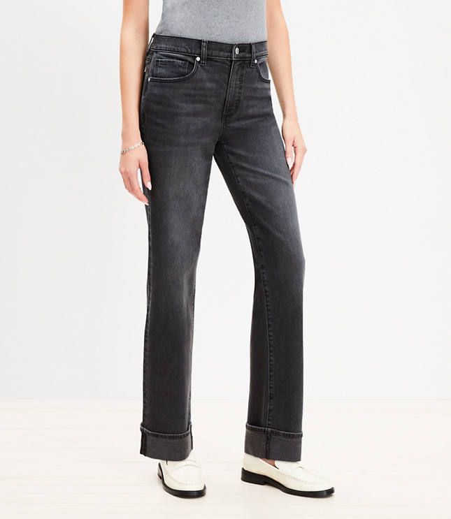 Petite Slouchy Boyfriend Jeans in Washed Black Wash