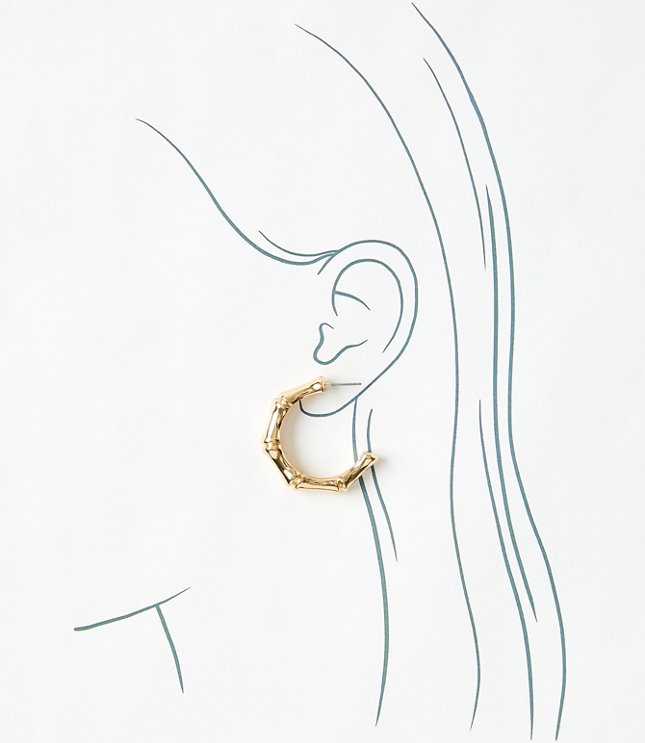 Raffia Edge Hoop Earrings