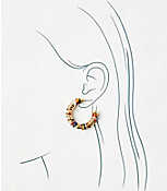 Tortoiseshell Print Hoop Earrings carousel Product Image 2