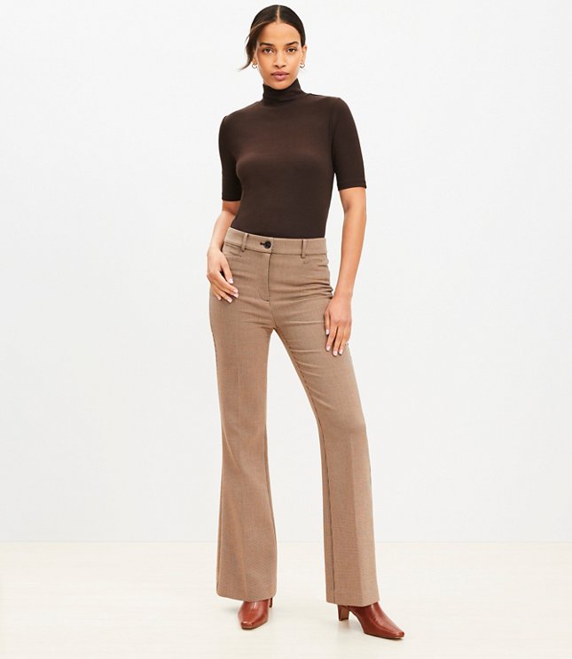 Sutton Flare Pants Puppytooth Doubleface