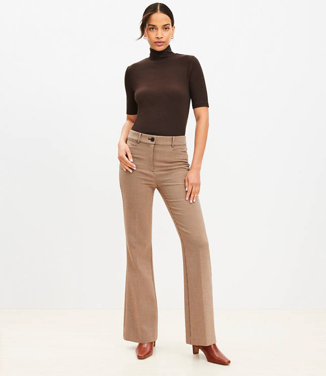 Sutton Flare Pants in Puppytooth Doubleface