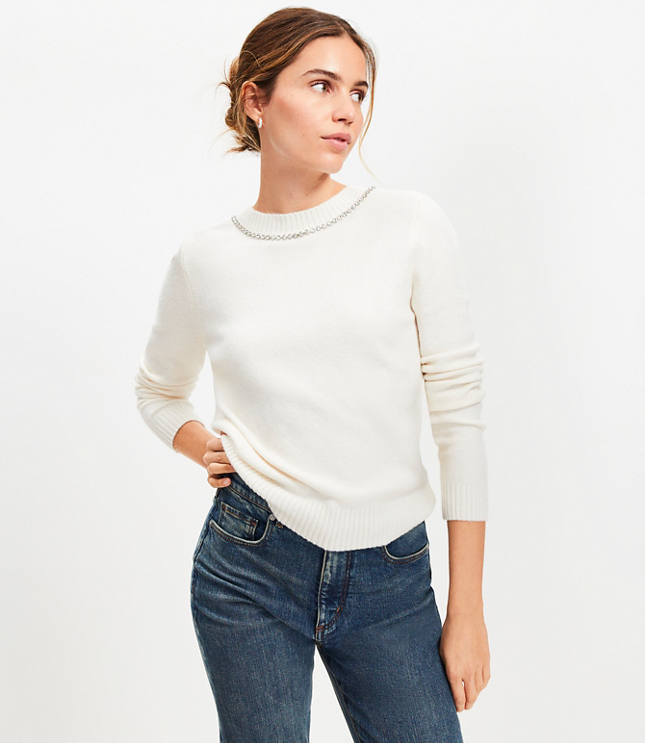 Loft bow back sweater best sale