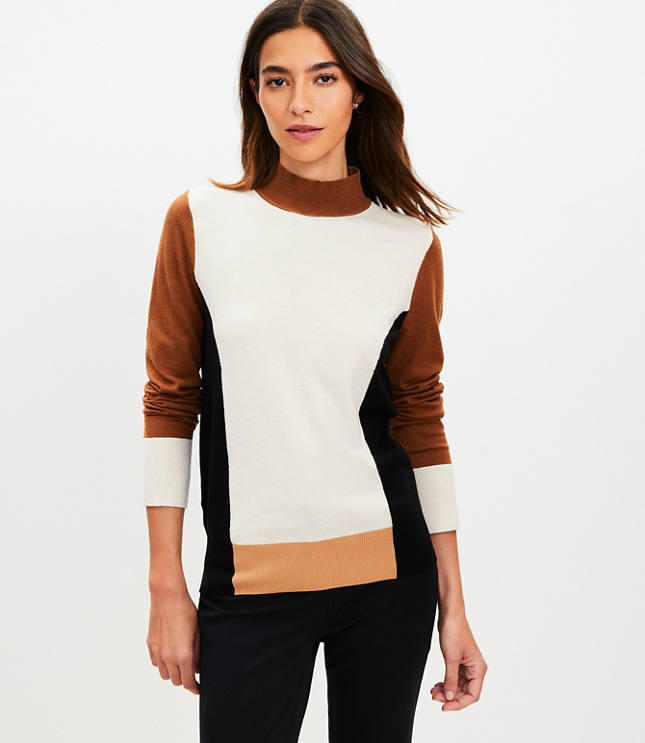 Ribbed Turtleneck Sweater - Whisper White