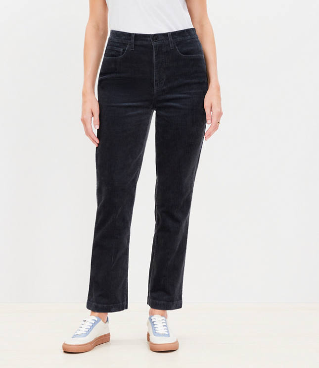 Curvy Straight Corduroy Pants