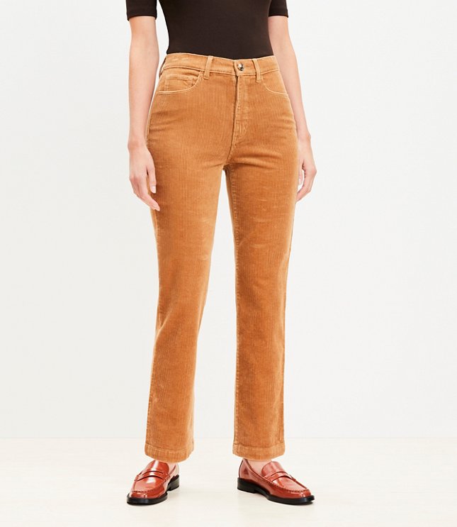 Curvy Straight Corduroy Pants