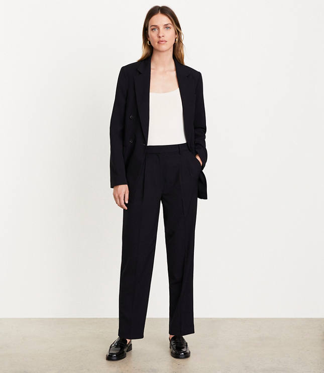 Tall LOFT Versa Seasonless Stretch Double Pleat Taper Pant