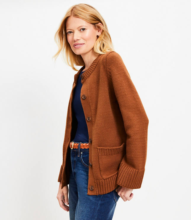 Patch pocket cardigan hotsell