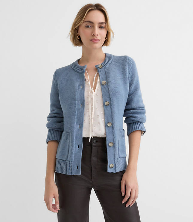 Waisted Patch Pocket Cardigan