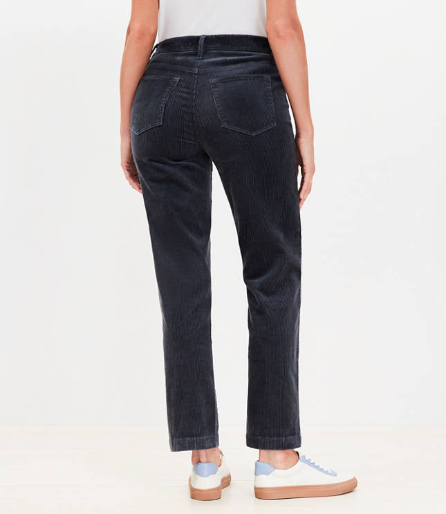 Petite Curvy Straight Corduroy Pants