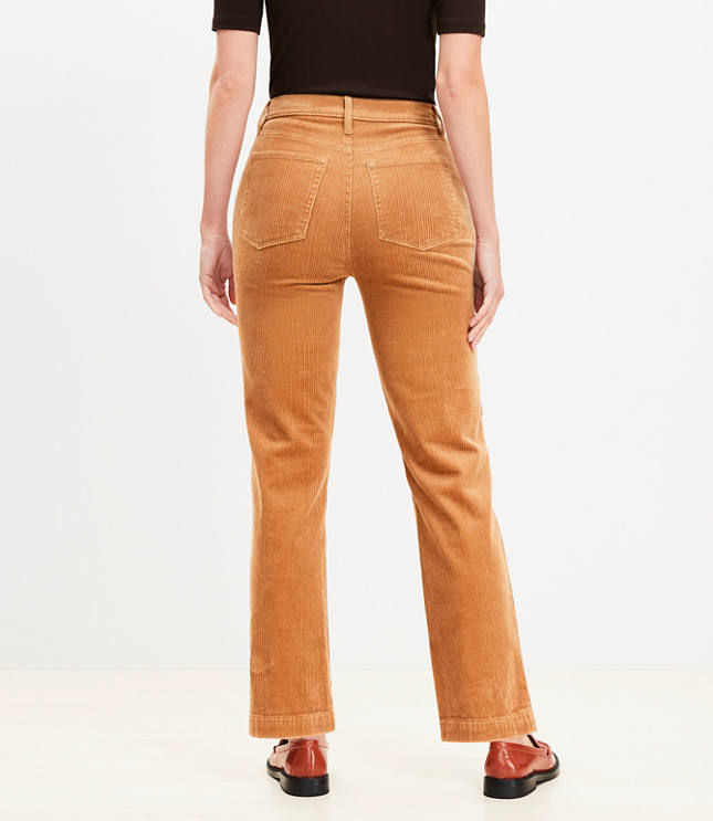 Petite Curvy Straight Corduroy Pants