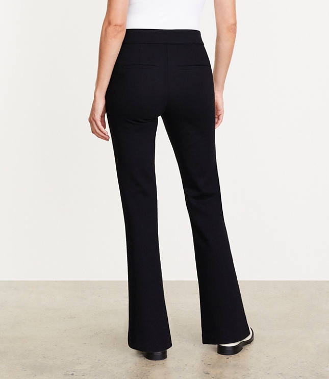 Petite Curvy LOFT Versa Ponte Deluxe Flare Pants carousel Product Image 2