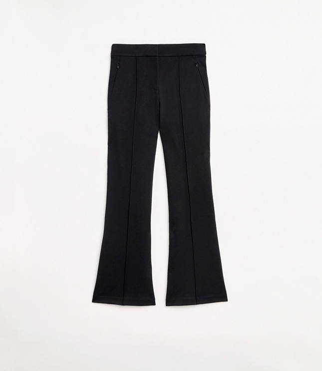 Petite Curvy LOFT Versa Ponte Deluxe Flare Pants carousel Product Image 4