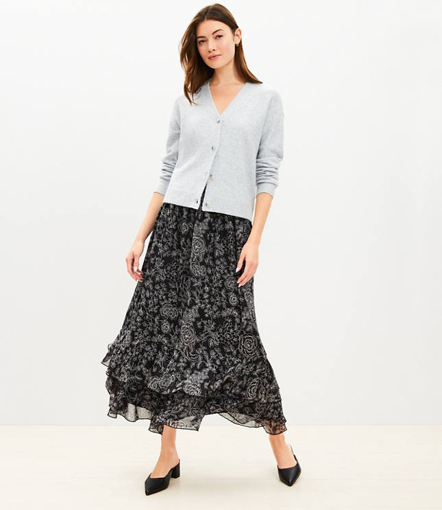 Petite Bias Midi Skirt