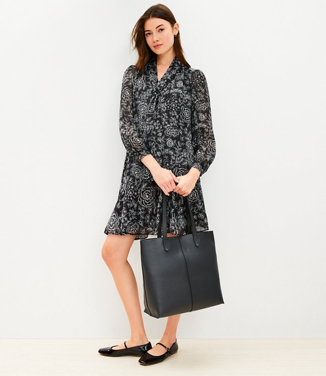 Petite Plaid Flounce Shirtdress - Wild Moss