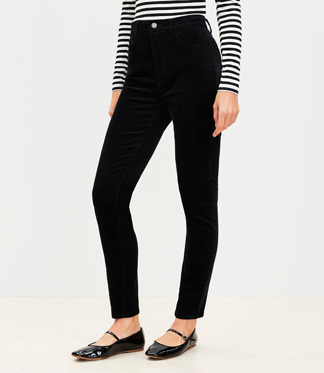 Curvy Skinny Corduroy Pants - Fresh Syrah