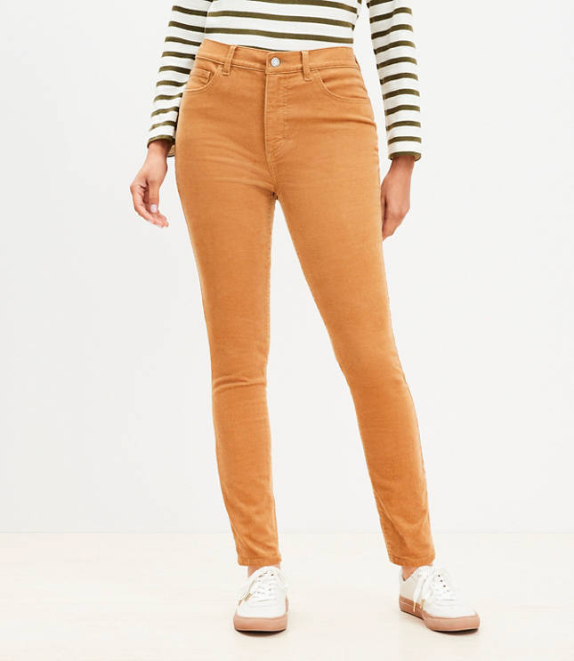 Petite Curvy Skinny Pants in Corduroy