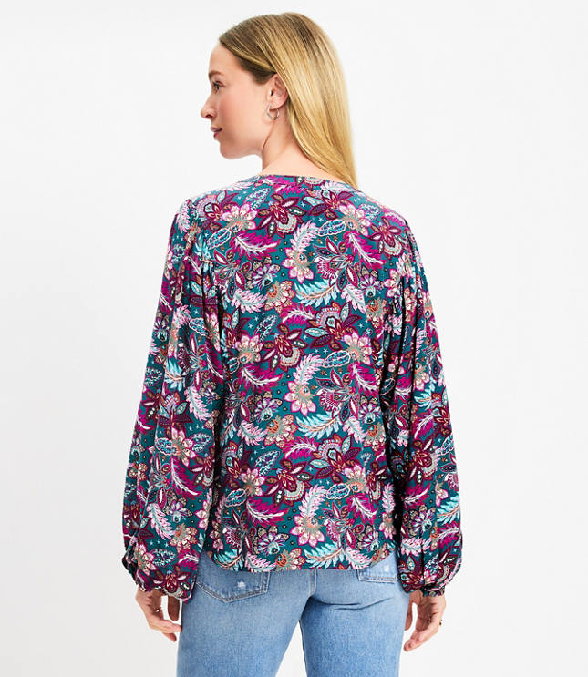 Women's Green Blouson Top