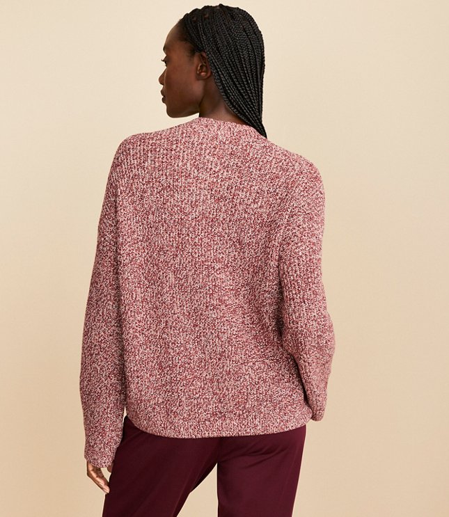 Petite Paisley V-Neck Sweater