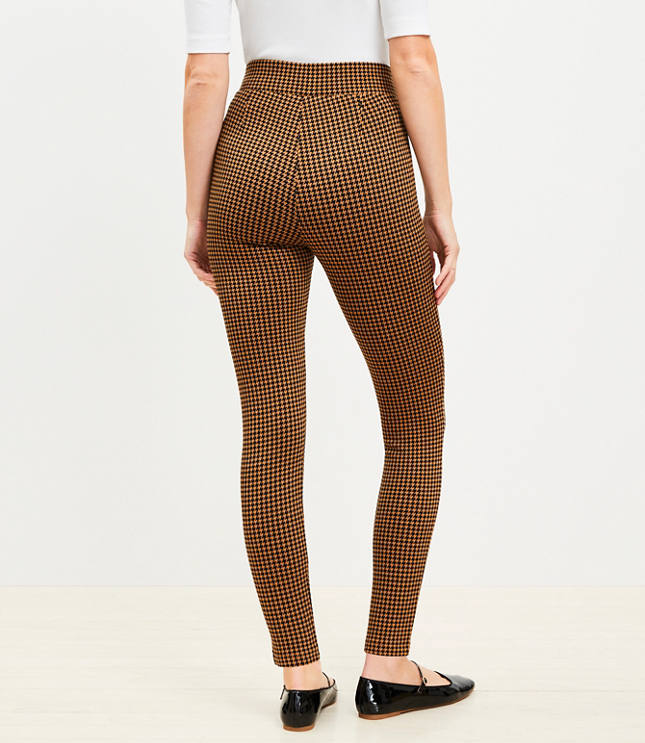 Petite Houndstooth Ponte Leggings